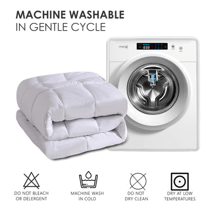 White Oversized Checkered Quilted Plump Duvet Adorable Cozy Design For All Genders' Bedrooms. Hotel & Guesthouse Compatible. Fits Single/double Beds With Extra Warmth. The Perfect Christmas Gift.