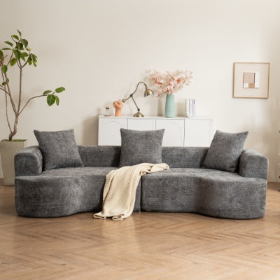 Corduroy Curved Sofa