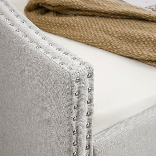Beige Tufted Sofa Bed