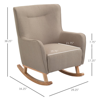 Modern Rocking Chair Sofa Armchair Modern Accent Chair with Thick Padding