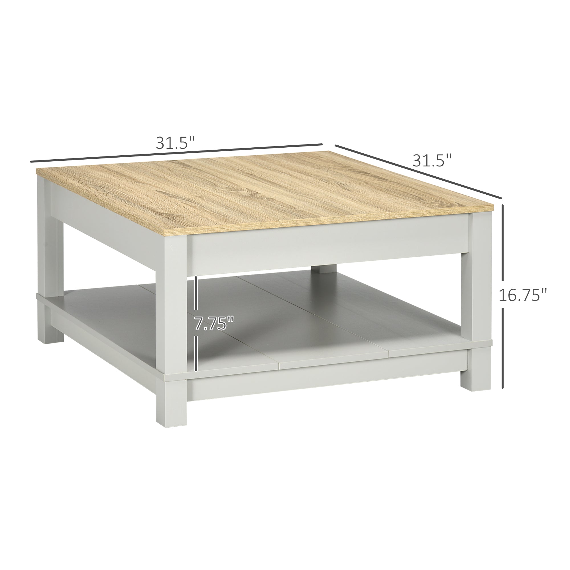 Natural Gray Coffee Table