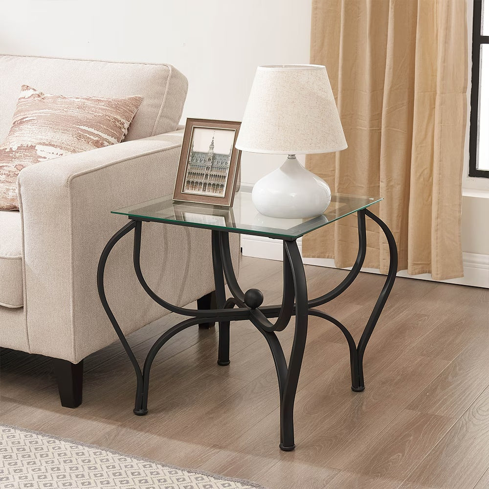 3-Piece Tempered Glass Coffee Table Set