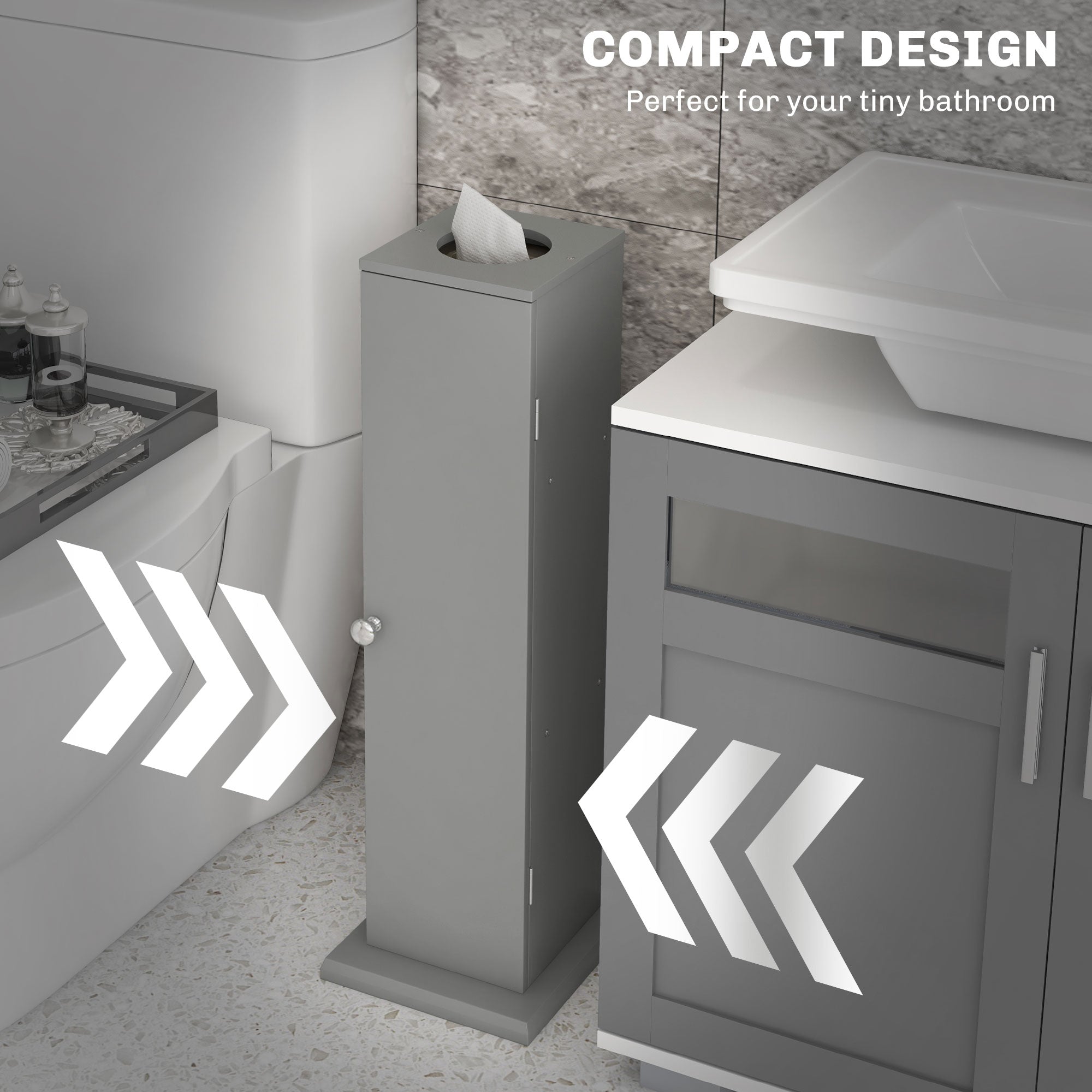 White Bathroom Storage Cabinet