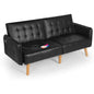 65" Tufted Convertible Futon Sofa