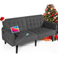 65" Tufted Convertible Futon Sofa