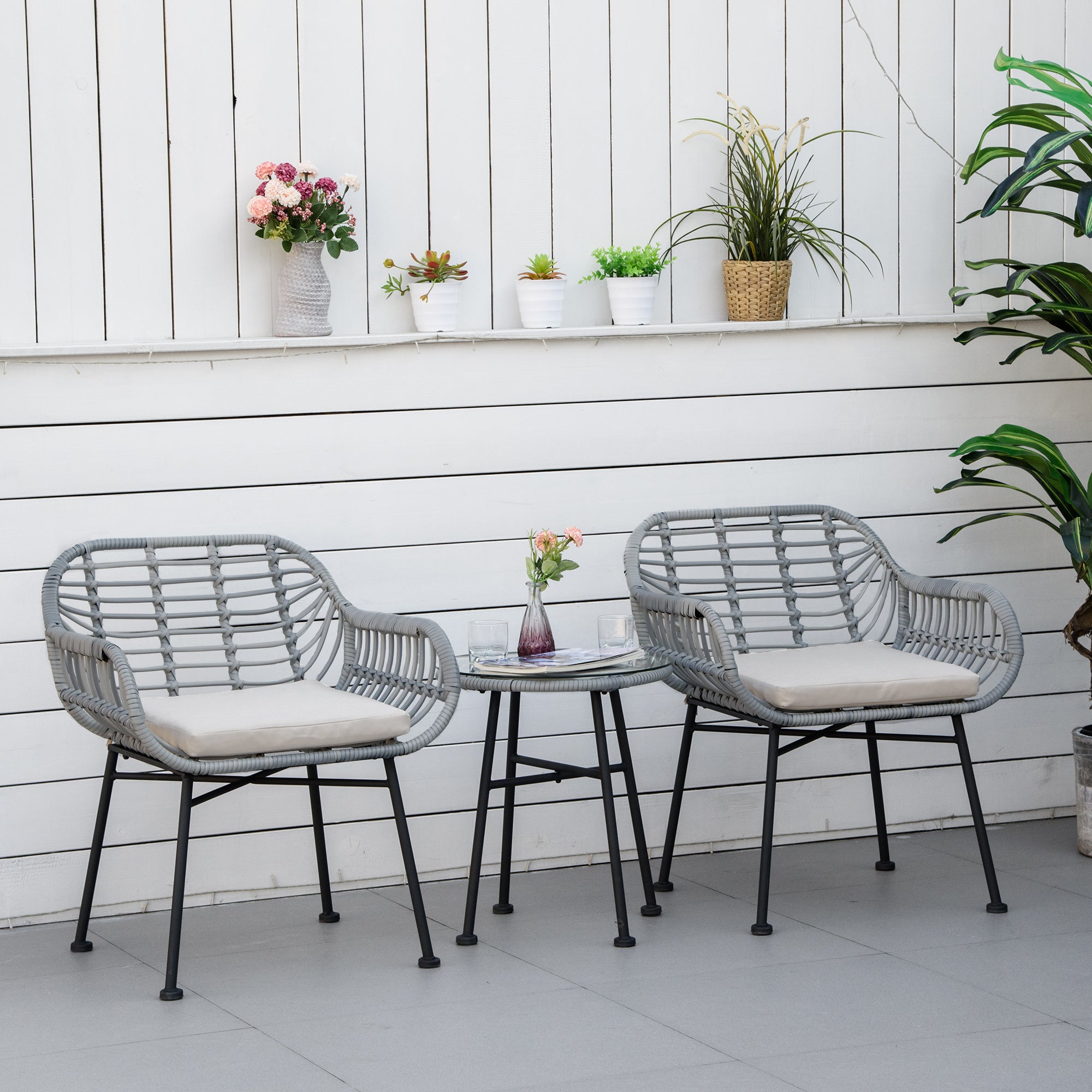 Natural Boho Patio Set
