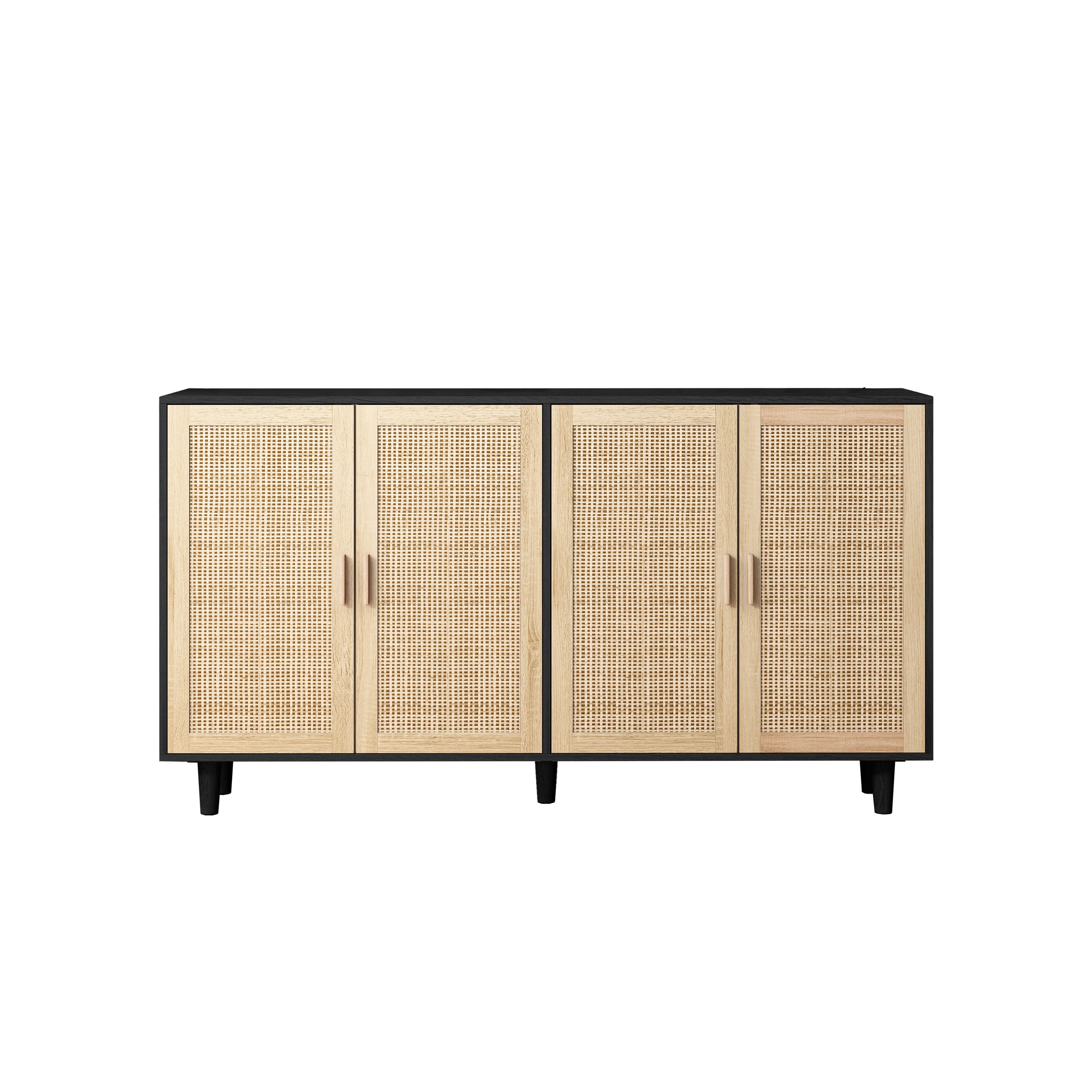 Rattan Four-Door Cabinet