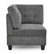 Grey Chenille Corner Sofa