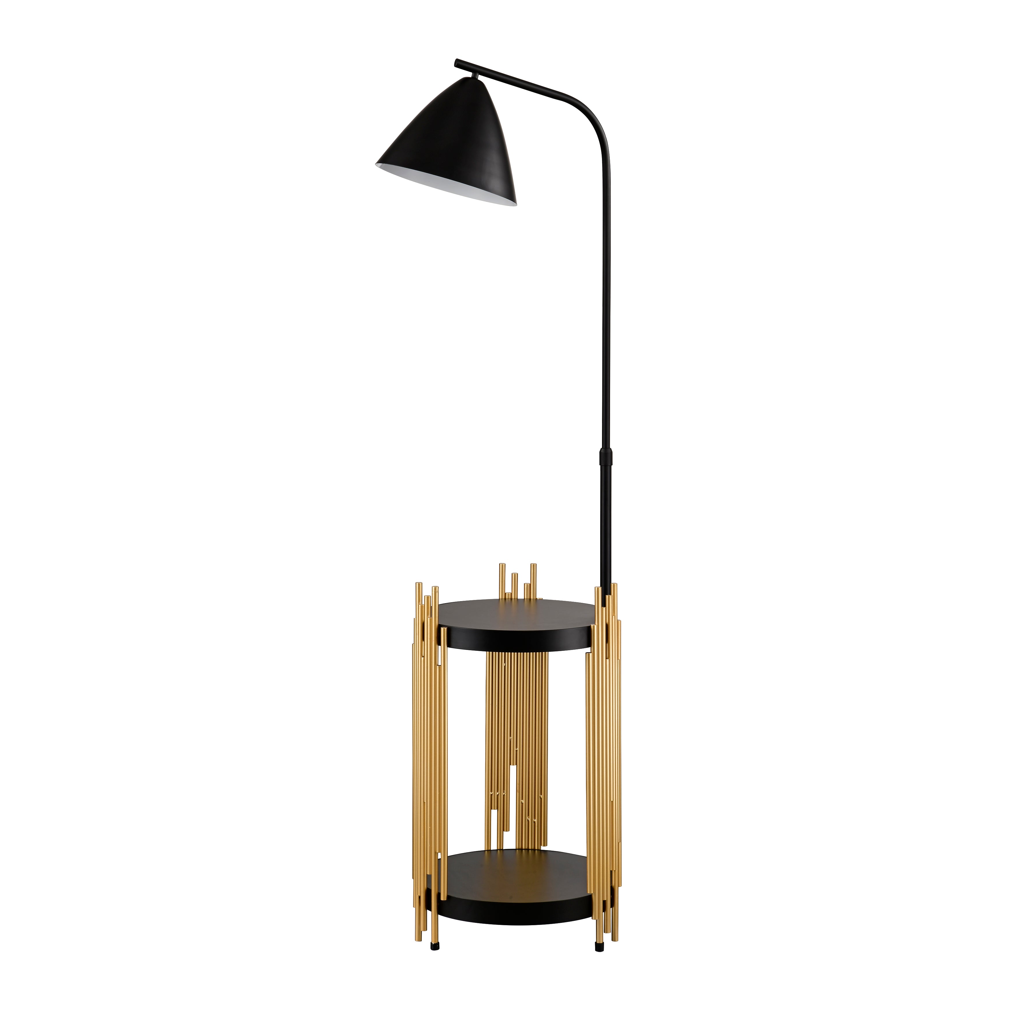 Gold Black Floor Lamp