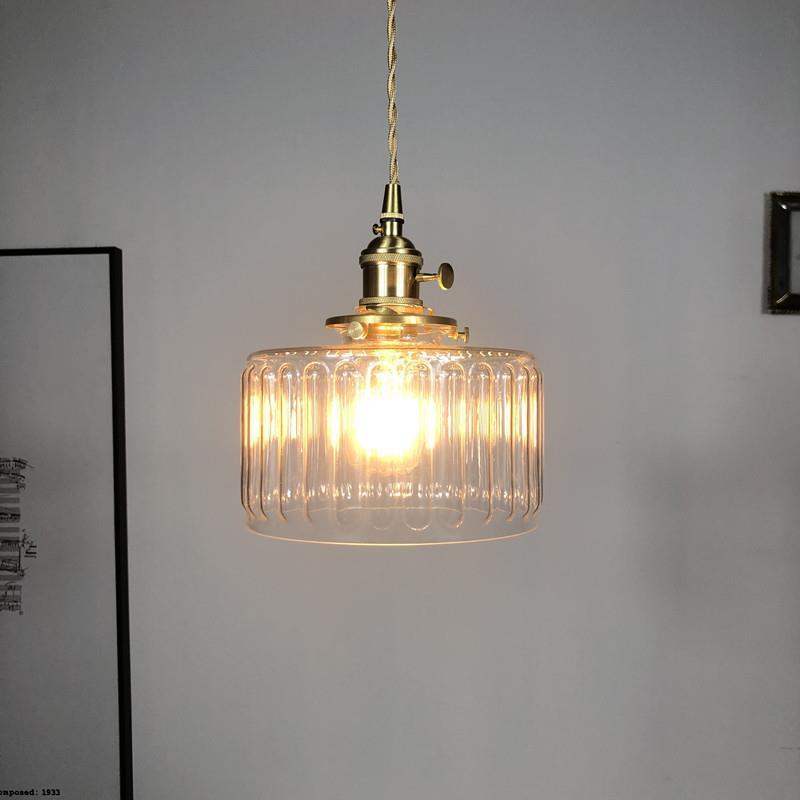 Green Glass Brass Multi-Head Chandelier