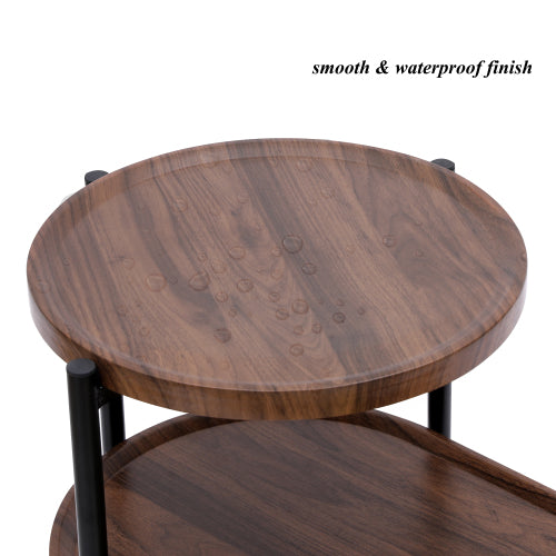 Walnut Metal Coffee Table