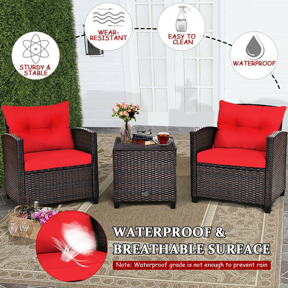 Washable Rattan Patio Set