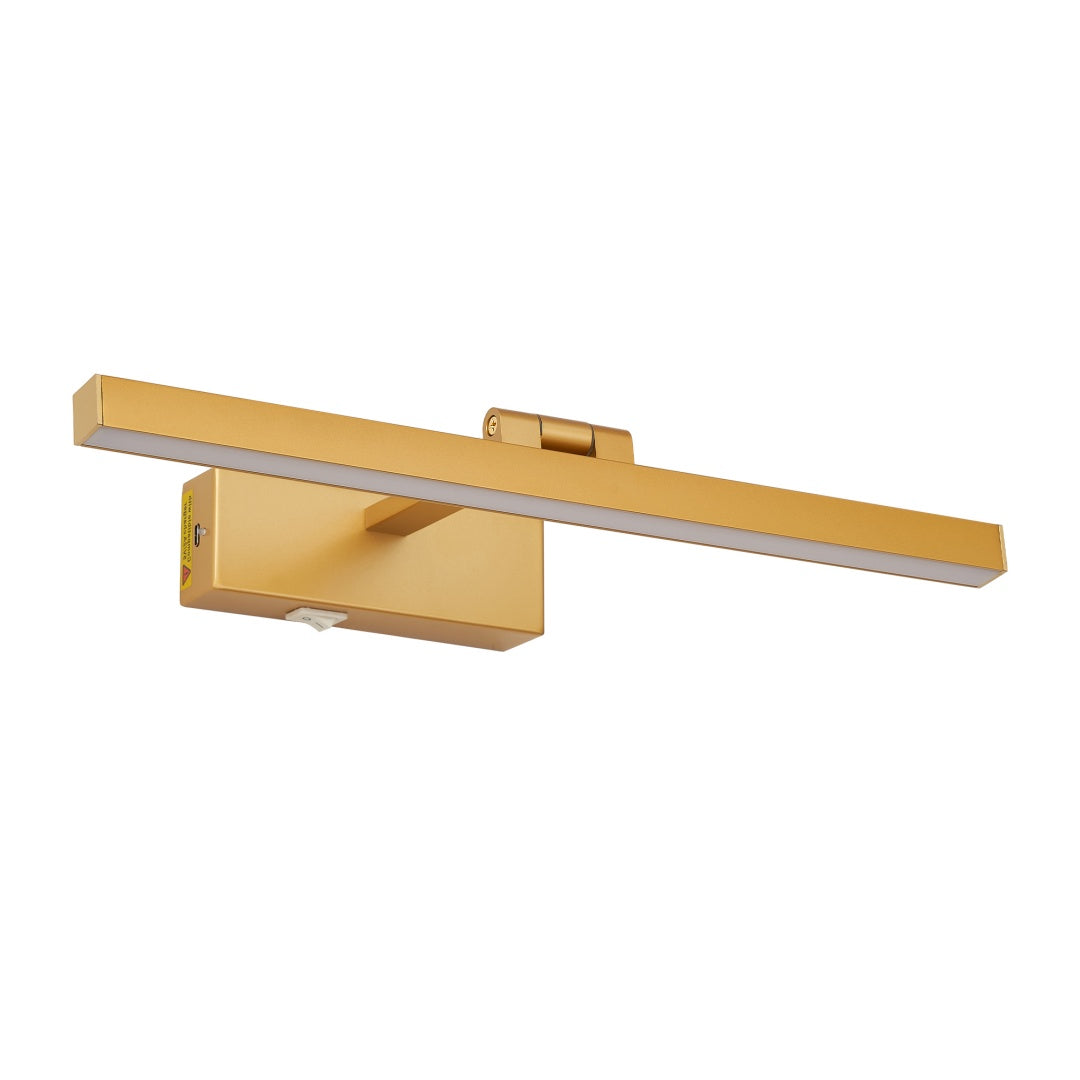 Gold Dimmable LED Vanity Light
