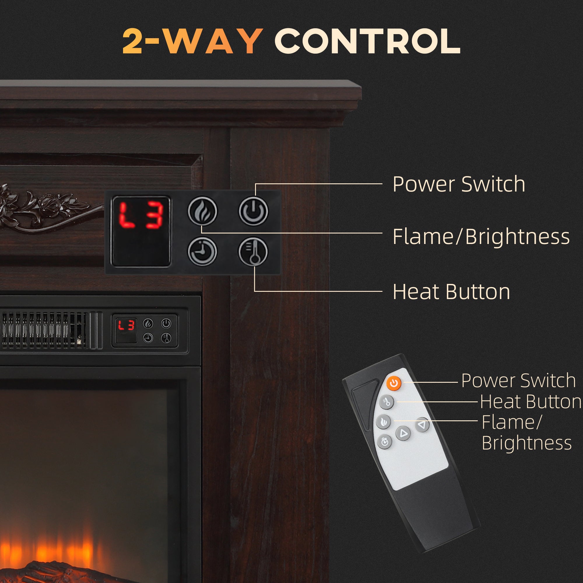 Decorative Electric Fireplace Mantel