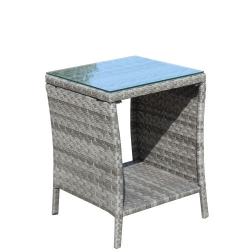 Grey Rattan Coffee Table