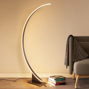 White Curved Floor Lamp