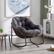 Grey Rattan Rocking Chair