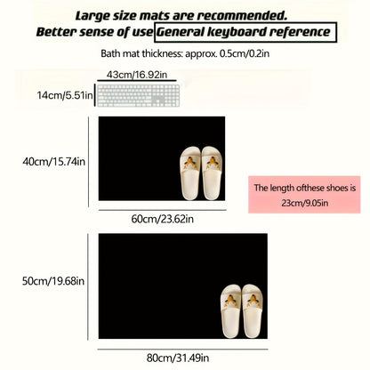 Combination Set Of Quick-drying, Non-slip Diatomaceous Earth Bathroom Mats, Suitable For Bathrooms And Showers, Super Absorbent And Soft Rugs, Suitable For Both Indoor And Outdoor Use.