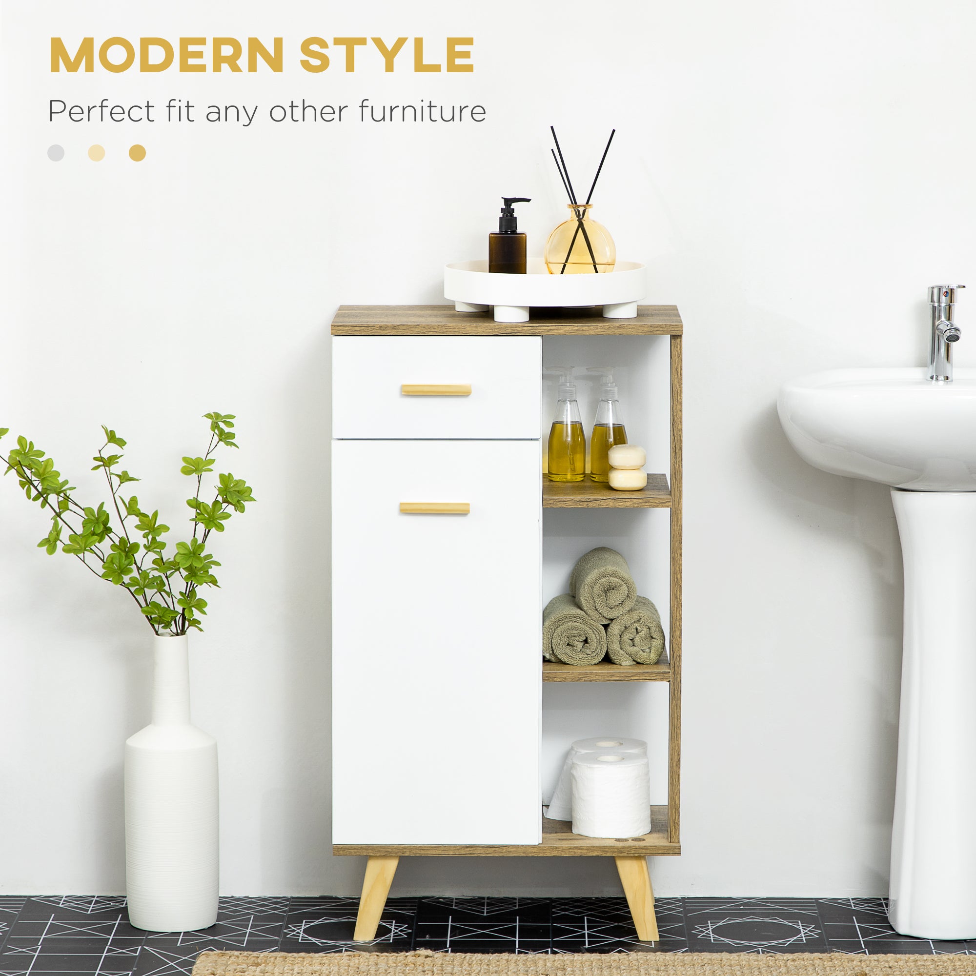 White Nordic Floor Cabinet