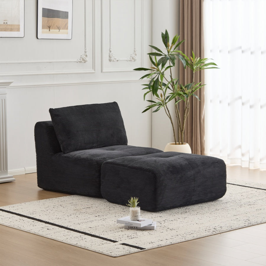 Sofá Comprimido de Espuma de Memoria Moderna, Sofá Seccional Grande de 2 Plazas para Sala de Estar, Sofá Seccional Modular Nube Amigable con Mascotas, Tela de Corduroy, Loveseat Extra Profundo, Sin Ensamblaje Requerido, Beige