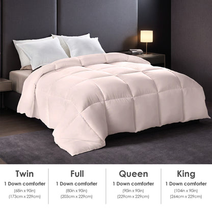 Oversized Plump Thick Duvet - Pink Enhanced Warmth With Skin-friendly Comfort. Perfect For Cozy Bedrooms & Luxury Hotels. Machine Washable. Ideal Christmas Gift.