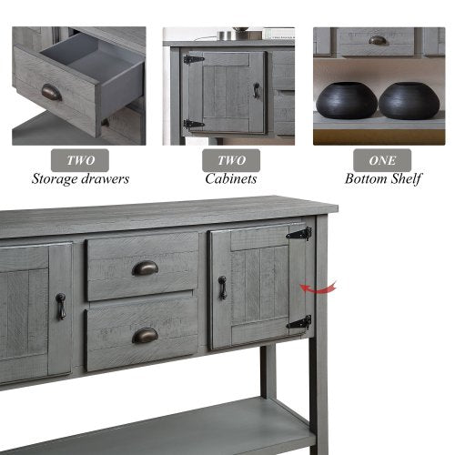 Rustic Wood Sideboard Table