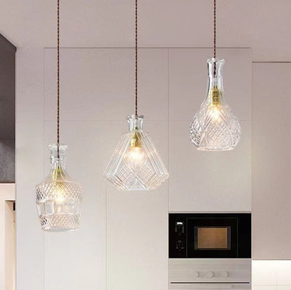 Bedroom Bar Entrance Bar Hotel Homestay Simple Wine Bottle Glass Chandelier