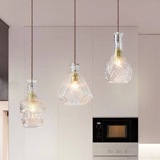 Bedroom Bar Entrance Bar Hotel Homestay Simple Wine Bottle Glass Chandelier