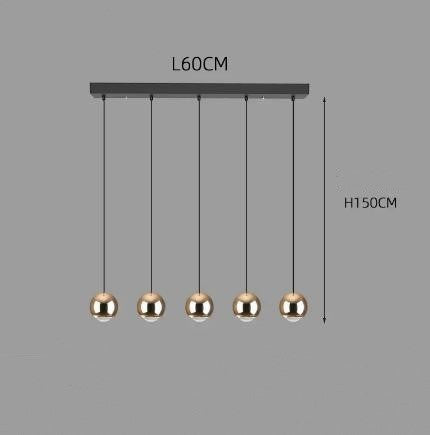 Modern Aluminum Ball Chandelier