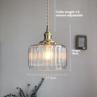 Green Glass Brass Multi-Head Chandelier