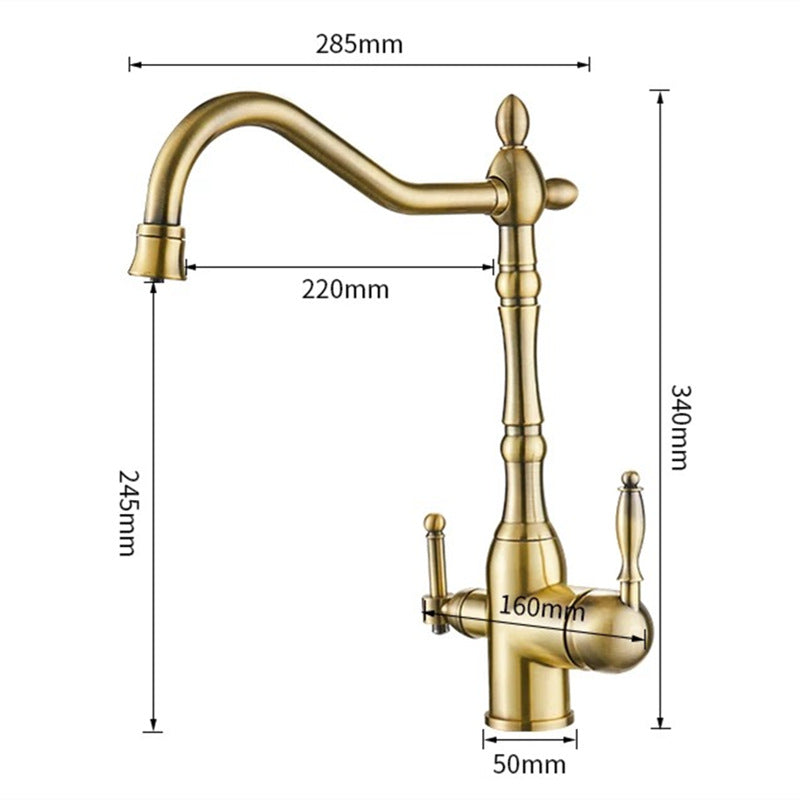 Copper Antique Kitchen Faucet