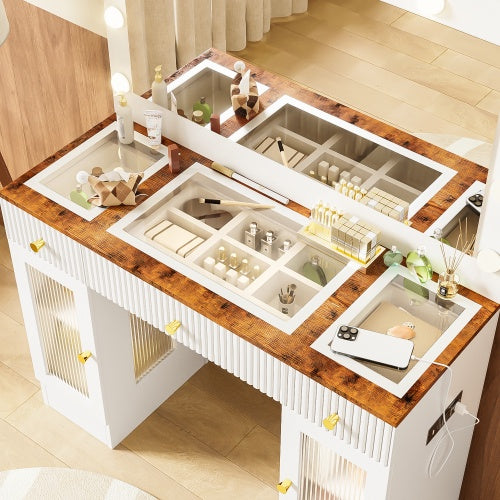 Glass Vanity Desk Mirror