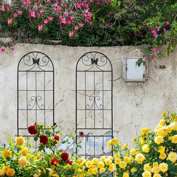 Modern Black Garden Trellis