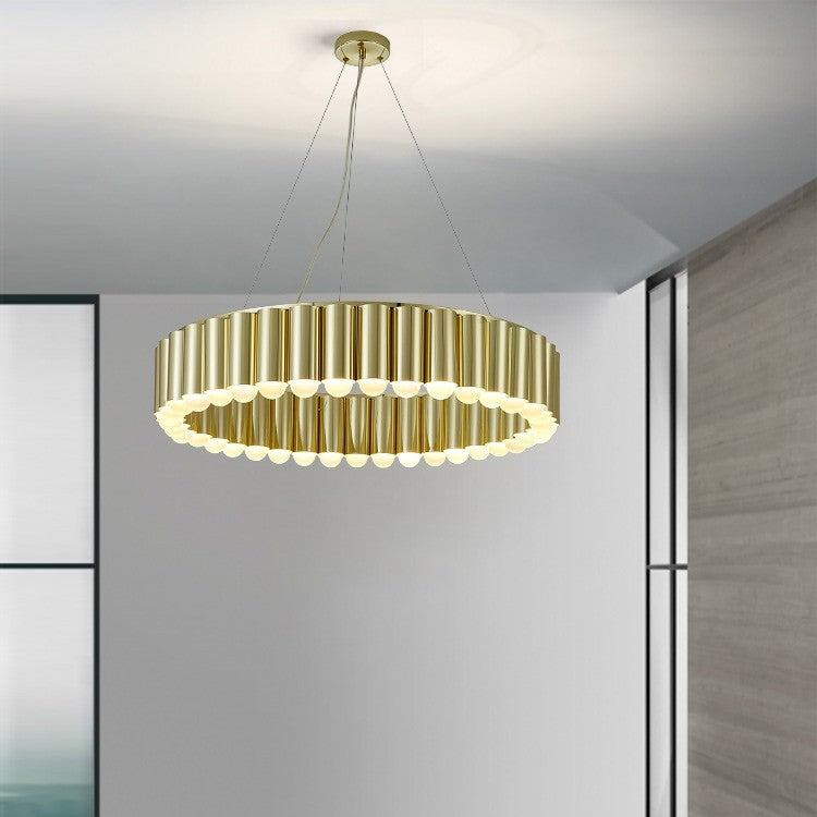 Gold Modern Chandelier 120cm Aluminum Duplex