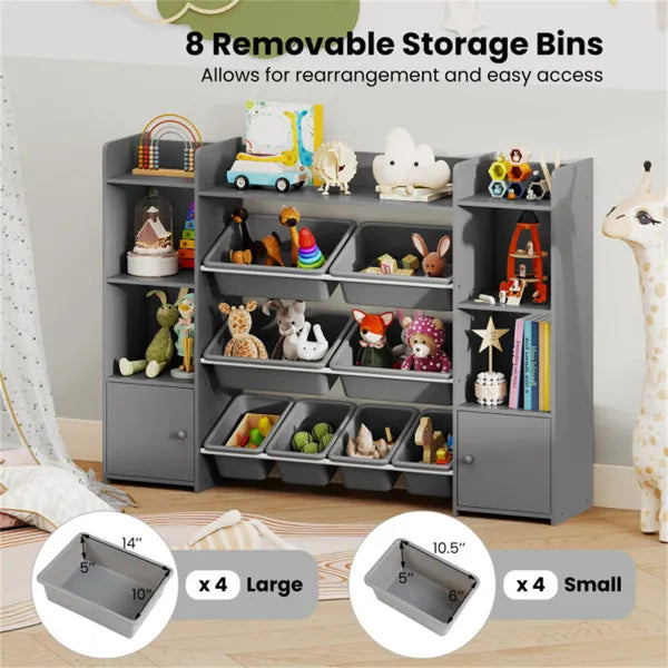 Gray Kids Storage Shelf