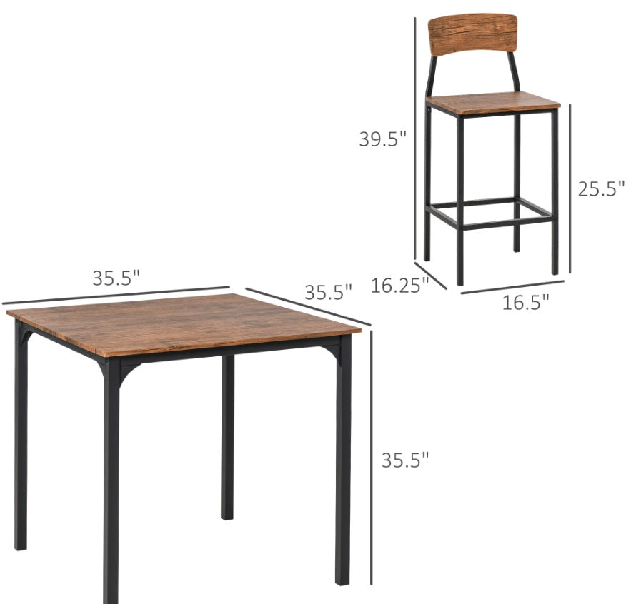 Walnut Modern Dining Set