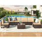 7-Piece Grey Wicker Patio Set