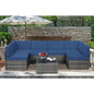 7-Piece Grey Wicker Patio Set