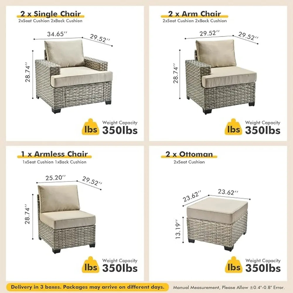 7-Piece Modular Outdoor Sofa Set