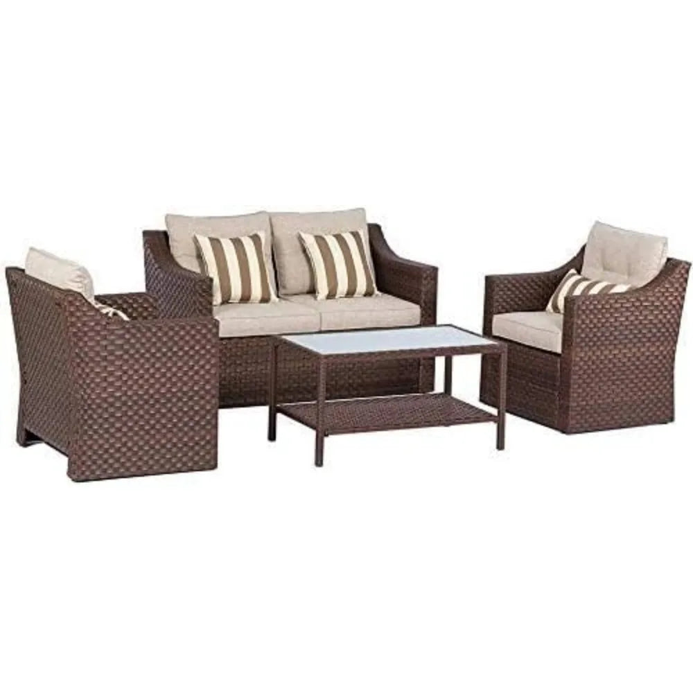 7-Piece Wicker Outdoor Lounge Set