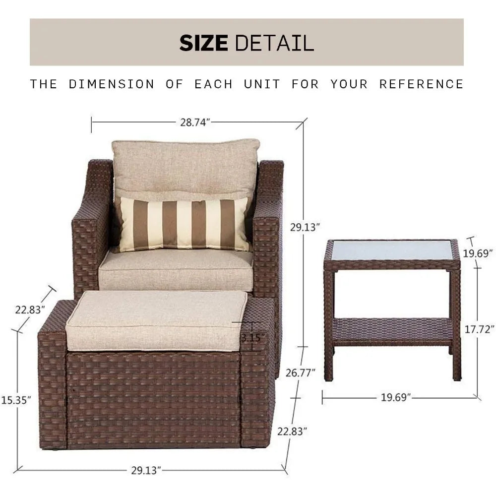 7-Piece Wicker Outdoor Lounge Set