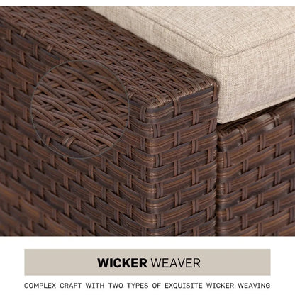 7-Piece Wicker Outdoor Lounge Set