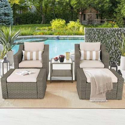 7-Piece Wicker Outdoor Lounge Set