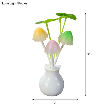 Lámpara de noche con forma de hoja de loto y 7 colores cambiantes: Lámpara de pared LED Art Déco con enchufe