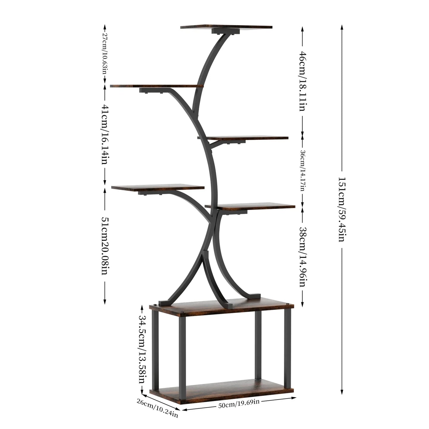 7 Tier Tree Plant Stand Display Rack