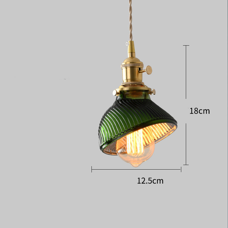 Copper Glass Chandelier Retro Style Multi-Size