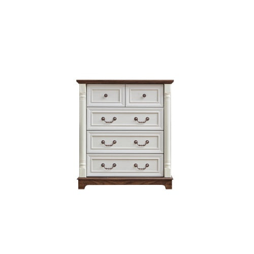 Walnut Rustic Six-Drawer Dresser