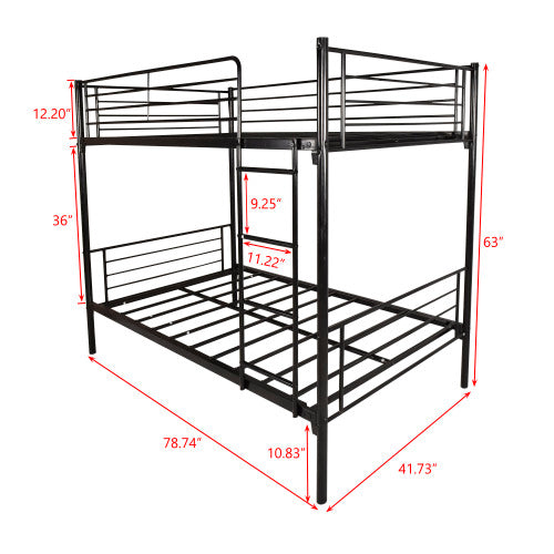 White Metal Bunk Bed