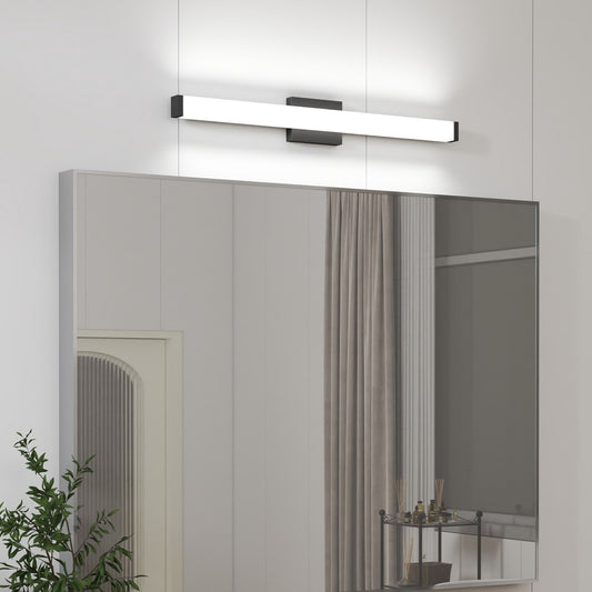 Bathroom Vanity Light Black - 33 Inch Modern Vanity Lights For Bathroom - 18W LED Bath Lights Over Mirror Cool White Light 6000K