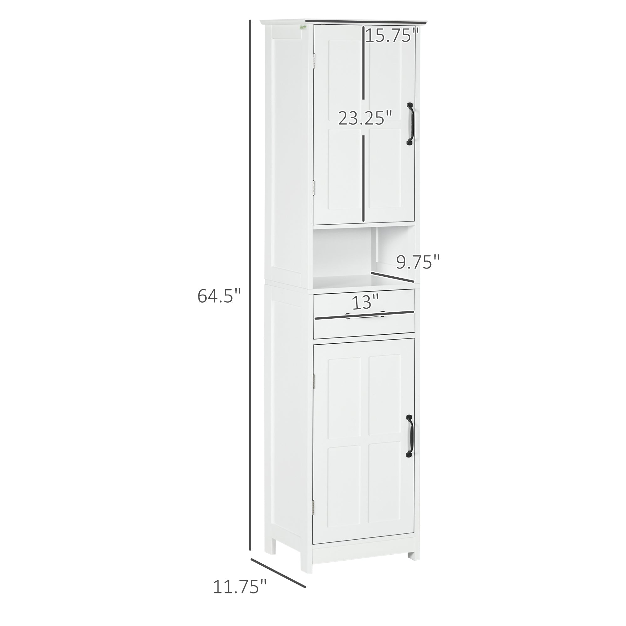 White Corner Bathroom Cabinet